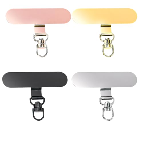 JYNVO - JYNVO Lot de 4 Languettes d'Attache pour Cordon de Téléphone Portable, Patch Universel Sans Adhésif, pièce de rechange universelle pour cordon de téléphone, pour la Plupart Des Smartphones