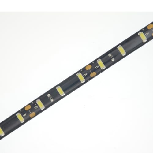 Image of Super Bright Black PCB 12V SMD5630(0.4w) LED Strip Lights Without Power Supply, IP65 Waterproof, Pack of 16.4ft /5M (300LED-White)