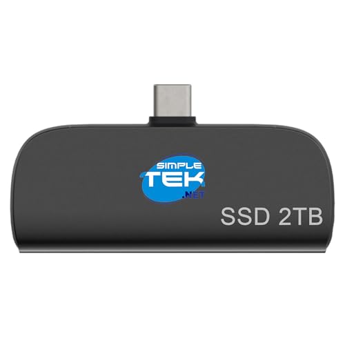 Clé USB SSD portable 2 To ultra rapide USB-C externe noir