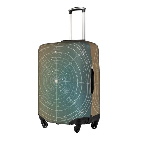 Stylish Suitcases Protector Cover,Elastic Luggage Cover with Star Constellation Map Print Fit 18-32 In