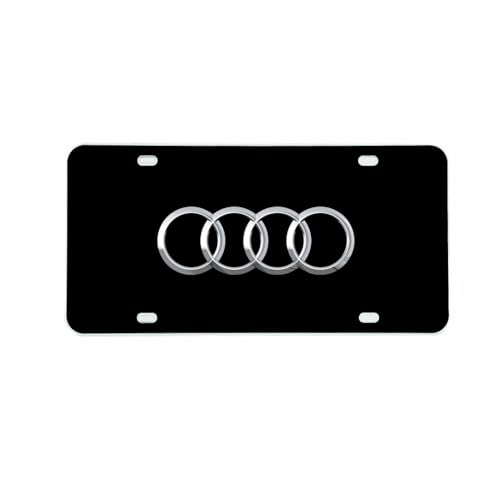 License Plate fit for Audi Black 6 * 12 Inches License Plate Tag Bracket