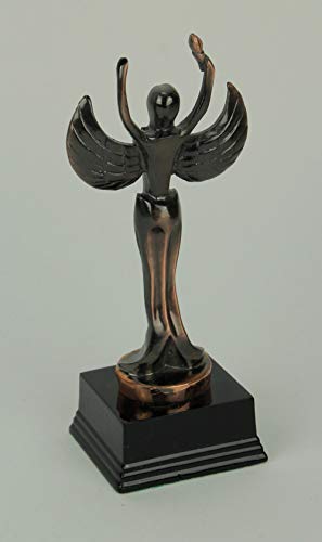 Estatua abstracta Ángel de la Victoria en acabado bronce miniatura 3