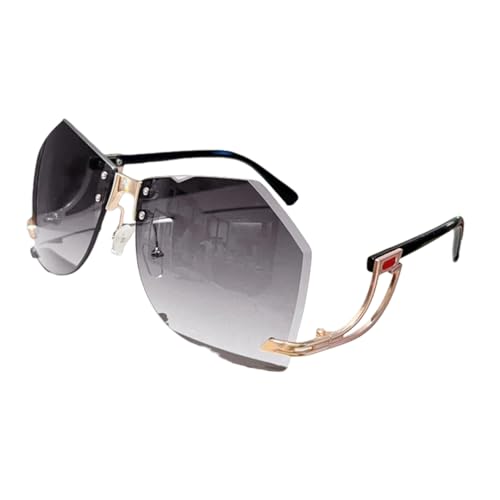 Lunettes de soleil aux verres océaniques précieux et branches creuses sculptées