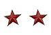 ONE RED STAR INSIGNIA BADGE PIN --PAIR