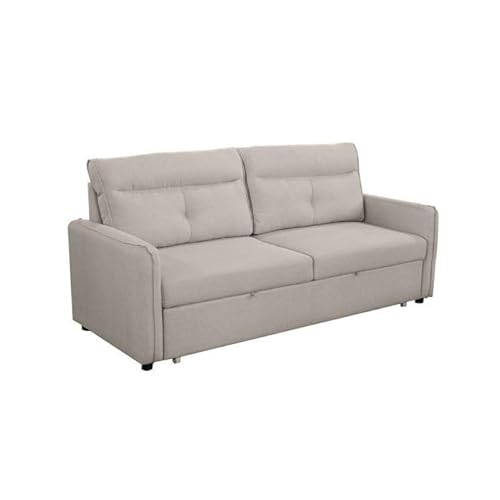 SHIITO | Modelo Lorca - Sofá Cama 3 Plazas con Apertura de Arrastre | Máximo Relax y Confort | 209 x 86 x 100 cm - Color Beige