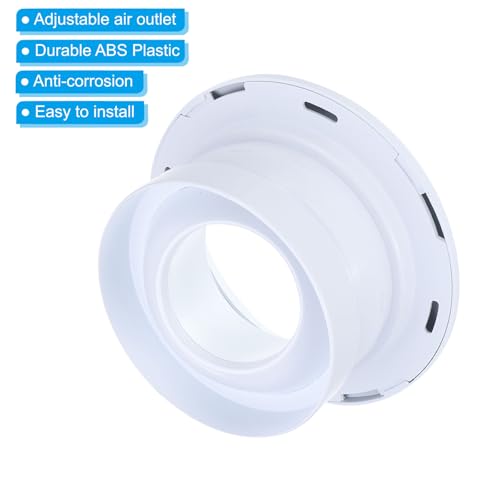 Grille de ventilation de plafond réglable ABS blanche 6 pouces x2 - 4