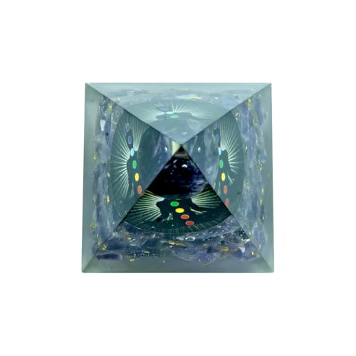 Image of Aura Amethyst Ball Pyramid (3inch) | Crystal Pyramid for Positive Energy, Wealth, Meditation,Money, Health, Good Luck,Feng Shui, Vastu Correction, Office, Home Dcor, Gift