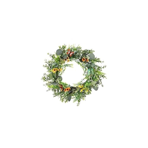 Décoration extérieure de Noël : ensemble de couronne pour porte suspendue