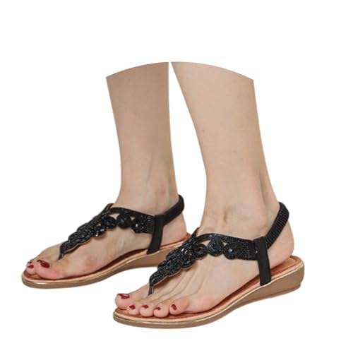 Sandales et nu-pieds tongs pieds larges été avec talon compensé femme pour loisirs