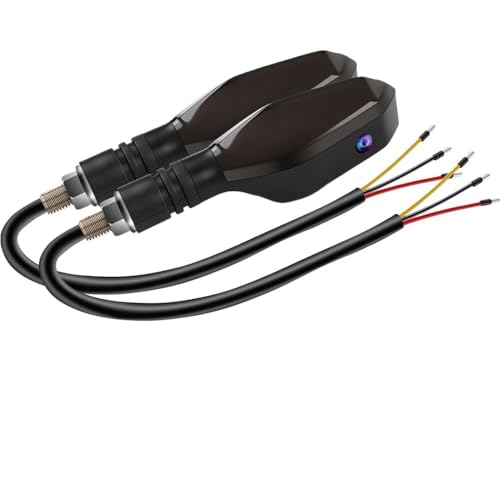 Clignotants de moto séquentiels LED 12V avec 27 modes d'éclairage et projection couleur