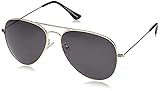 Polarisierte Sonnenbrille Pilotenbrille Damen Herren UV400 Schutz，Vogue Retro Aviator Sonnenbrille Verspiegelt Markenbrille Unisex Mit Gold Metallrahmen