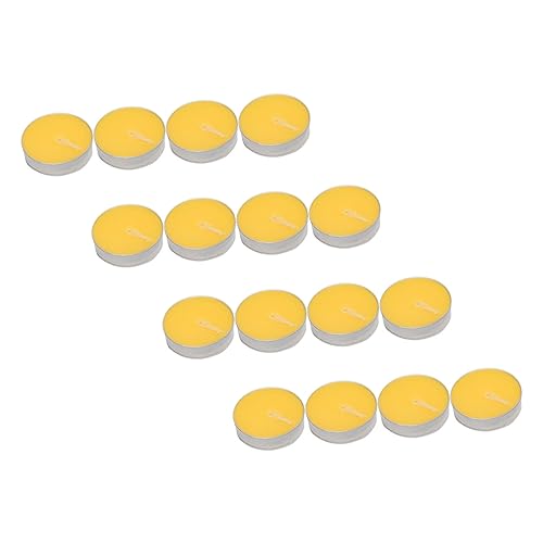 STOBOK 16pezzi Candele Profumate Senza Fiamma Rotonde Al Burro Vegetale Piccole Candele Per Sala Da Tè Decorazioni Per Casa e Feste