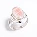 Pink Larimar Ring Natrolite Stone 925 Sterling Silver Handmade Statement Boho Rings Jewelry (9.5)