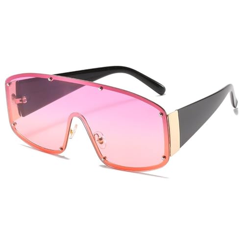 Lunettes de soleil monobloc vintage UV400 pour femme et homme