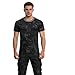 TOMITANY Camouflage Short Sleeved T-Shirt for Men Quick Dry Sports Shirt Outdoor Physical Training Clothing Tactical T-Shirt Sand Python L