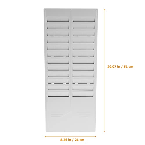 Nuobesty Time Card Rack 24 Pocket Wall Mounted Time Card Holder Attendance Holder For Office Warehouse #TOP5