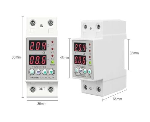 Dispositif de protection de courant réglable 230V surtension sous-tension 60A