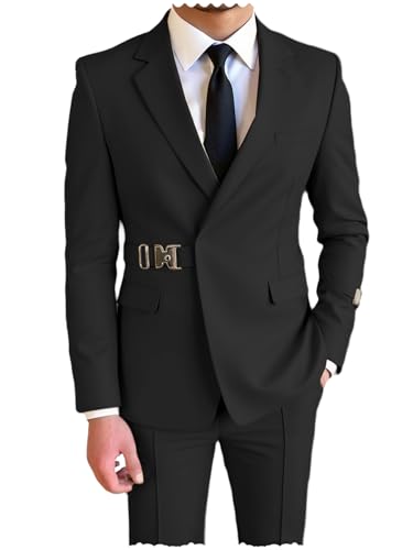 Men's Business Suit 2-Piece Set Formal Business Blazer & Trousers Wedding, Party & Office Slim Fit Suit