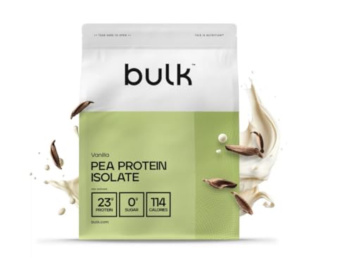 Bulk Erbsenprotein Isolat Pulver, Veganes Eiweißpulver, Vanille, 1 kg