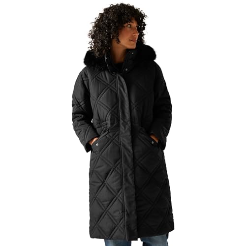 Regatta Womens Freyla Quilted Jacket Water Repellent Insulated Hooded Winter Coat