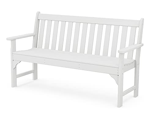 POLYWOOD Vineyard 60" Outdoor Patio Bench, White by Polywood - Used condition - US$339.12