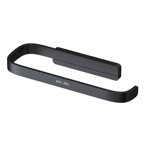Func Toilettenpapierhalter Wandmontage Klopapierhalter Edelstahl wc Papierhalter für Badezimmer Edelstahl Wandbefestigung Schwarz - Ampm