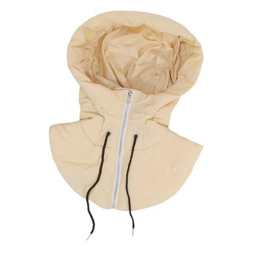 Bonnet à capuche chaud kaki et écharpe factice décontractée pour l'extérieur