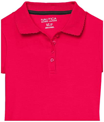 nautica girls39 school uniform short sleeve polo shirt button closure soft pique fabric