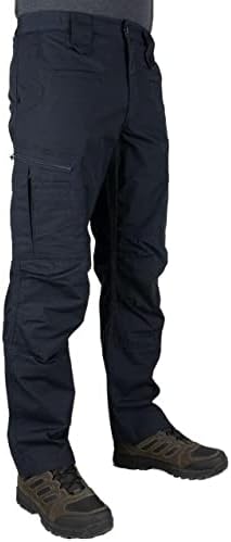LA Police Gear Men's Atlas Tactical Cargo Pants, Lightweight Stretch Tactical Pants for Men, Durable Ripstop Work Pants - Navy - 38 x 30