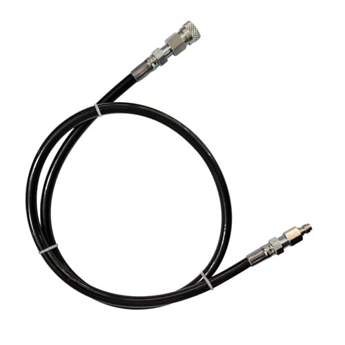 Aopkeo 37inches Fill Whip 8mm Male Female Quick Disconnect 4500psi Charging Extension Hose Stainless Steel End for Paintball PCP Airsoft Diving (Female and Male End)