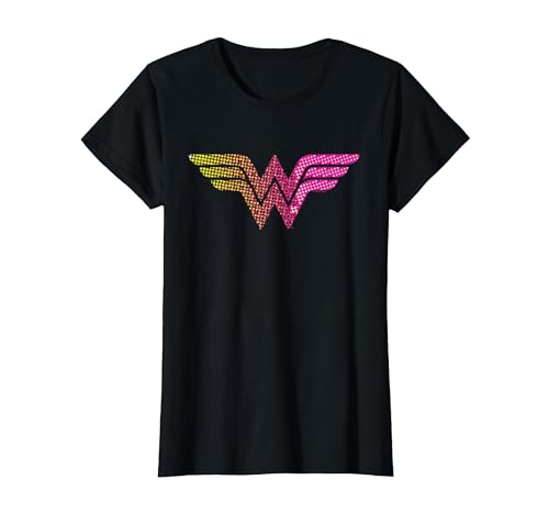 Wonder Woman 80th Pop Art Wonder Logo T-Shirt, Femme, Noir, M