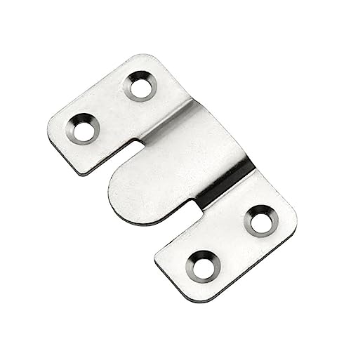 Image of Interlock Hanging Buckle,wall brackets, 1Pcs Headboard Wall Picture Hanger Display Hook Stainless Steel Interlocking Flush Mount Bracket Photo Frame Hardware ( Color : Silver , Size : Large ) ( Color