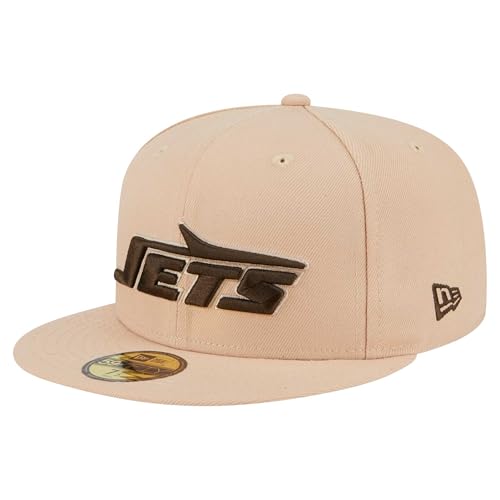 Casquette New York Jets 59FIFTY New Era ajustée pour homme coloris noix de pécan