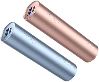 POWEROWL Power Bank 2 Pcs Mini 5000mAh Portable Charger, Power Bank for iPhone 11 Pro Samsung Galaxy S9/10/ Xiaomi Huawei Sony Tablet, etc