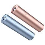 ✅【Mini Powerbank】El power bank 5000mAh mide solo 28 x 28 x 110,5 mm y pesa 111,2 g. El pequeño bateria externa 5000mAh es súper práctico para la vida diaria, excursiones y viajes y cabe en la mayoría de los bolsillos.