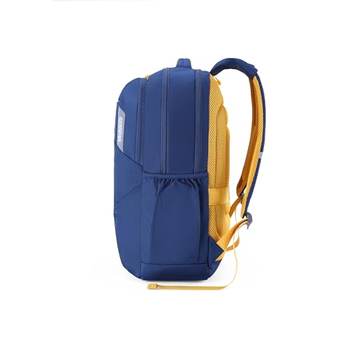 Image of American Tourister Brett 4.0 | 31 Ltrs | 3 Compartments | Bottle Pocket | Ergonomic Padded Back Panel & Shoulder Straps | Laptop Backpack | 1 Year International Warranty | Blue Ink