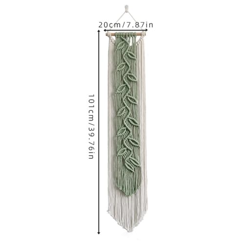 Tapiz de macramé en algodón natural tejido a mano para decorar cafeterías 2