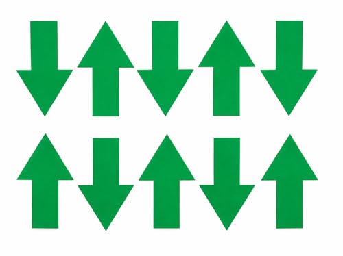Image of Magnetic Arrows - 5 x 3cm - Pack of 10 - for Whiteboards and Metal Surfaces (Green)