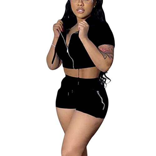 Image of Mrskoala Women's 2 Piece outfits Summer Bodycon Short Pants Workout Sets