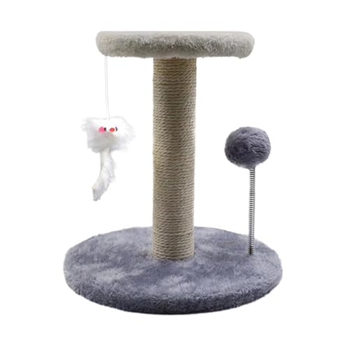 Cat Activity Tree, Large Pet Scratching Post, Kittens Tower, Feather Attachment Interactive Plays Tilt Protection Spring Ball St