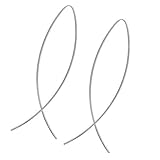 Material: Metall LECHI Ein Paar minimalistische Fisch-Ohrringe, lang, Kupfer, Gebogene geometrische Ohrringe, Gold/Silber/Schwarz für Frauen, Gedenktagsgeschenke