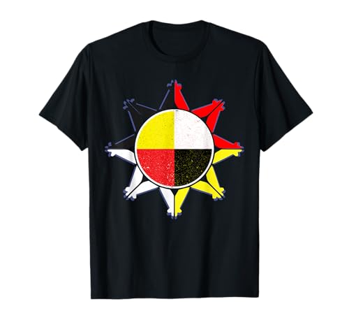 Oglala Lakota Medicine Wheel Indigenous Native American T-Shirt