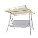Yescom 76 3/8" x 44 1/8" Outdoor Swing Cover Replacement Canopy UV30+ 180gsm Top for Porch Patio Garden Pool Seat