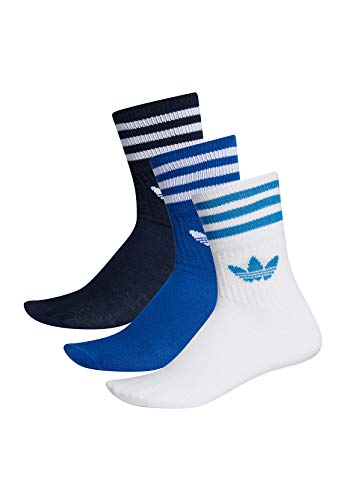 Adidas ED9395 Calzini X3 Mid-Cut, Azul/Bianco, M