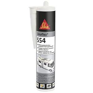 Sika – Sikaflex-554, veelzijdig inzetbare, weerbestendige, primerloze montagelijm, 300 ml, zwart
