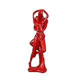 LGYKUMEG Modern Wohnzimmer Dekoskulptur Küssendes Brautpaar Paar,Skulptur Paar Mit, Hochzeit Deko Figur,Stilvolle Statue Als Symbol Für Liebe & Zuneigung - Deko Figur,Rot,11 * 10 * 30cm