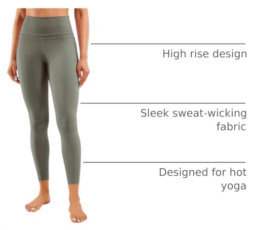 Image of CRZ YOGA Naked Feeling Leggings 25'' | Sleek, Decent Compression, Yoga, Hidden Waistband Pocket, for Women