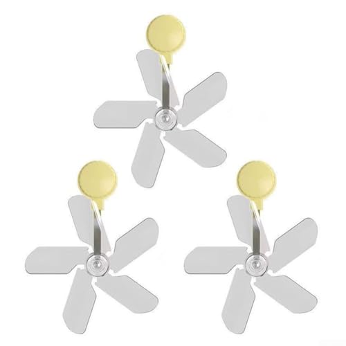 3 x Klimaanlagen-Luftstrom-Umleiter, Wandmontage für verbesserten Komfort (gelb)