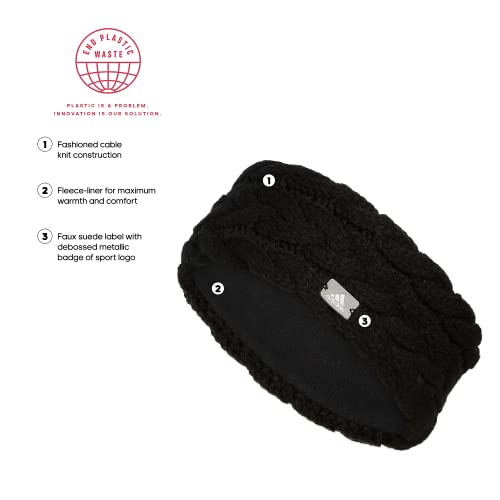 Adidas Women's Fashion Knit Headband, Black/Grey/Silver Metallic, One Size #TOP1
