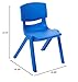 ECR4Kids School Stack Resin Chair, Indoor/Outdoor Plastic Stacking Chairs for Kids, 12 inch Seat Height, Blue (6-Pack)